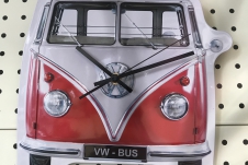 Wandklok VW Bus T1 Rood